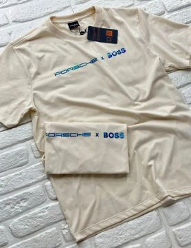 Camiseta Porsche x Boss - Bege - Novo