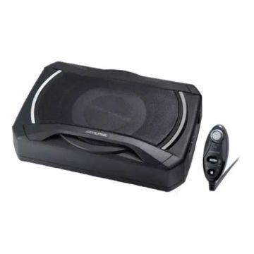 Subwoofer Alpine SWE1080 compacto 160W Rms Ajuste de ganho novo lacrado