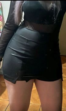 Saia shorts de Couro sintético Feminina
