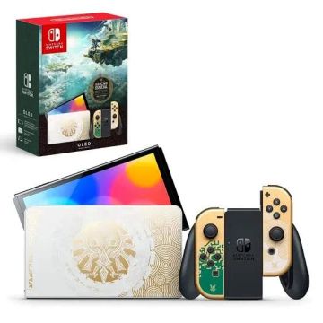 Nintendo Switch OLED Zelda com 4 jogos mídia física