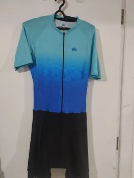 Macacão Ciclismo - Azul e Preto - Tamanho GH