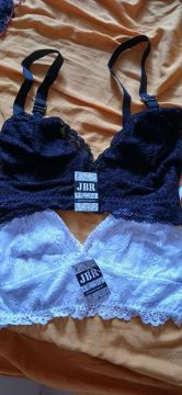 Sutiã renda preto e branco