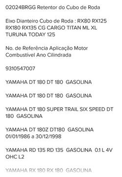 Retentor Roda Dianteira Dt 180 Original