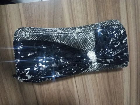 Bolsa de mão festa corino cobra fecho brilhante de pressao