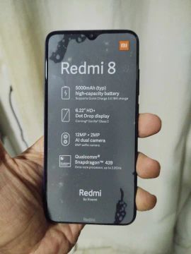 Celular Redmi 8 Azul, com caixa e manuais
