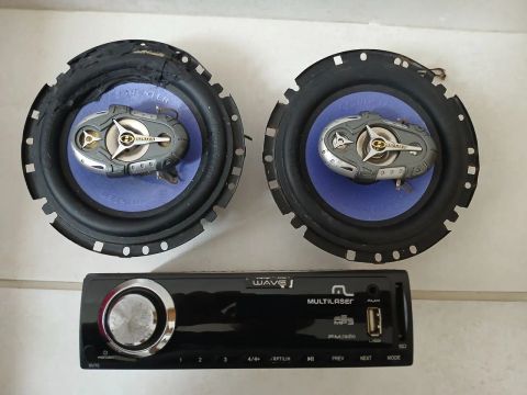 Som automotivo Wave Multilaser com 2 alto-falantes