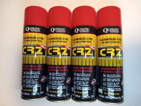 Kit 4 latas CRZ Galvanização a frio spray 300ml Quimatic Tapmatic. 