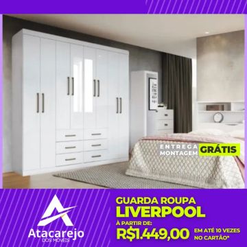 Guarda Roupa Casal Entrega e Montagem Grátis