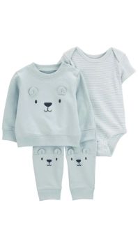 CONJUNTO LONGO BEBÊ CARTERS 3 PEÇAS 