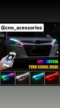 Fita LED Farol Carro com App DRL - RGB 45cm