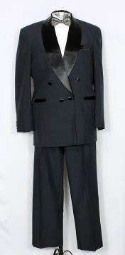Smoking terno social alfaiataria traje preto completo vintage alfaiate - Ref. 1621