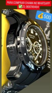 Relógio INVICTA PRO DIVER CRONOGRAPH BLACK PULSEIRA DE BORRACHA 
