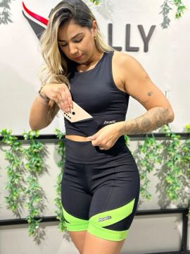 Conjunto fitness tamanho M marca Atlhetic 