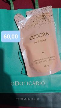 Creme Acetinado Hidratante Desodorante Corporal Eudora La Victorie 200g