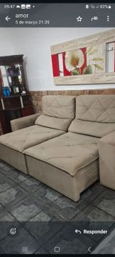 Sofá retrátil e reclinável 2/3 lugares