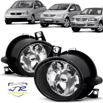 Par Farol de Milha Gol Parati Saveiro G4 Fox Polo Crossfox Auxiliar Neblina 