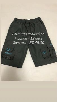 Bermuda Masculina Fuzarca - 12 anos - Sem uso
