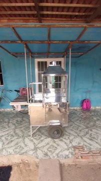 Carrinho de espetinho Novo - Aço Inox
