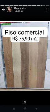 Piso comercial - R$ 75,90 m²