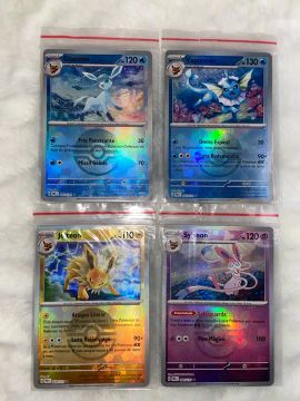 4 Cartas Pokeball - Evoluções Prismáticas 