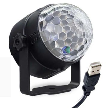 Bola Maluca Mágica Usb Luz RGB Para Festa Balada Auto Efeitos Especiais LT775 