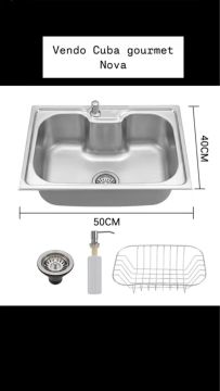 Cuba Gourmet Nova 50cm Aço Inox