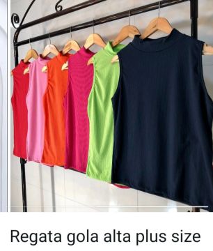Regatas Gola Alta Plus Size - Várias Cores