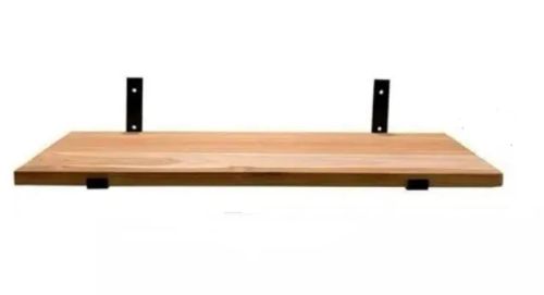 Prateleira com 2 suportes + 1 prateleira pinus (79x28x2cm)