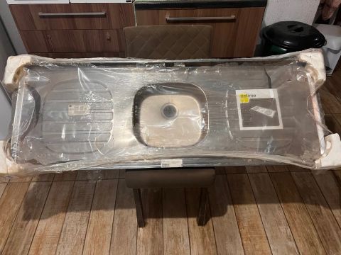 Pia Inox com Cuba e Escorredor - Nova na Embalagem!