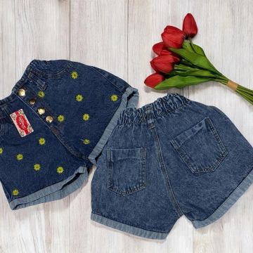 Shorts Jeans  - 2 peças