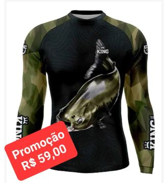 Camiseta de Pesca - Proteção UV (G) e (GG)