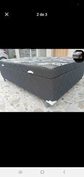 Cama casal baú box 700$