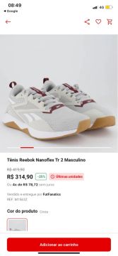 Tênis Reebok Nanoflex Tr 2 Masculino - TAM 40