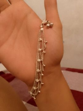Pulseira de Prata com Pingentes