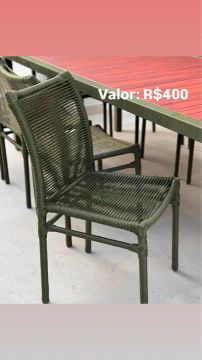 Cadeira de Jantar em corda náutica 