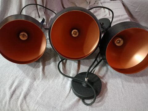 Jogo de 3 lustres pendentes pra balcão 
