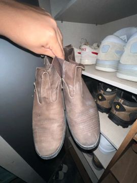 Botas de Couro Marrom