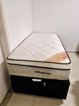 Colchão Ortobom + Box BAÚ (Solteiro)