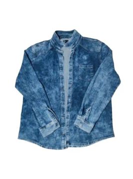 Camisa Jeans Masculina Manga Longa