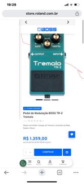 Pedal de Modulação BOSS TR-2 Tremolo - Últimas Unidades