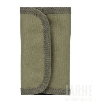 Carteira com mosquetão masculina tática nylon 600D VERDE escuro.