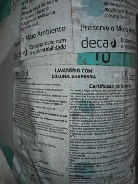 Lavatório Deca com Coluna Suspensa