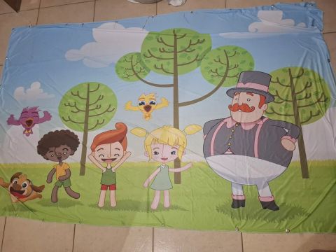 Painél em Tecido - Tema Mundo Bita