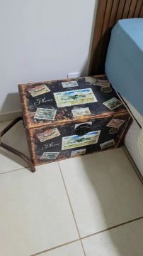 Baú Decorativo Vintage - Estilo Postal