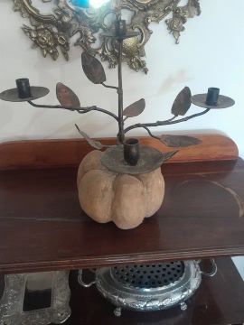 Castiçal 4 velas centenário Rococó