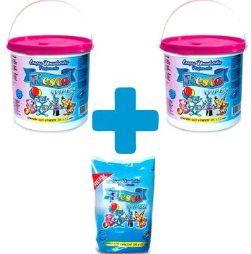 4 Baldes de Lenços Umedecidos  + 2 Refil
