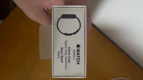 Apple Watch Series 3 - 42mm Space Gray Aluminum - Sport Band Black