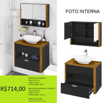 Armario de banheiro a pronta entrega 