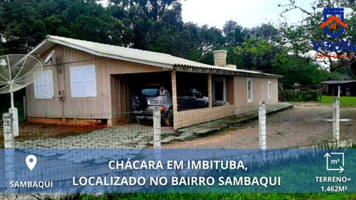 Chácara em Imbituba, localizada no bairro Sambaqui, medindo 1.462m²