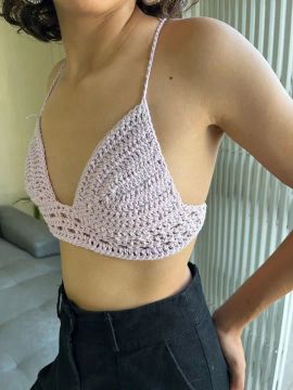 Cropped de crochê 